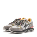 Sneakers Uomo W6YZ Yak-M. in Suede e Tessuto Tecnico Antracite Grey Militare