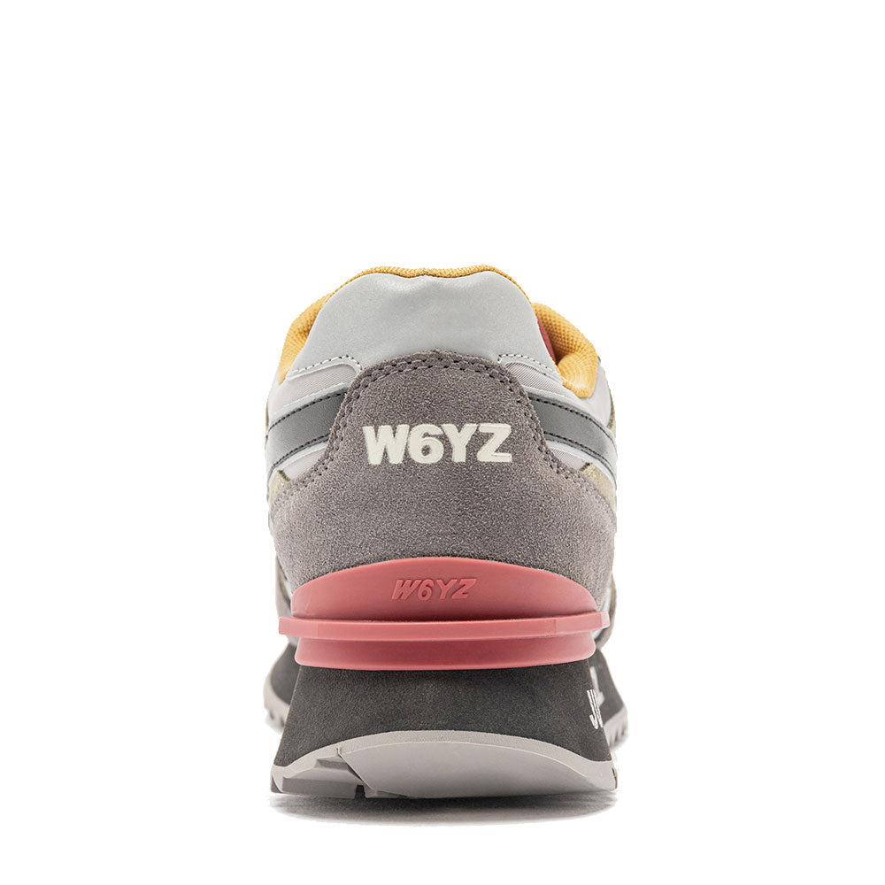 Sneakers Uomo W6YZ Yak-M. in Suede e Tessuto Tecnico Antracite Grey Militare