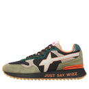 Sneakers Uomo W6YZ Yak-M. in Suede e Tessuto Militare Black Taupe