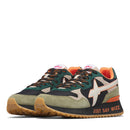 Sneakers Uomo W6YZ Yak-M. in Suede e Tessuto Militare Black Taupe