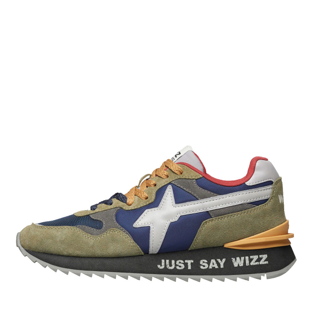 Sneakers Uomo W6YZ Yak-M. in Suede e Tessuto Tecnico Militare Navy Grey