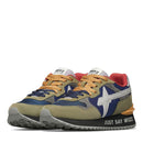 Sneakers Uomo W6YZ Yak-M. in Suede e Tessuto Tecnico Militare Navy Grey