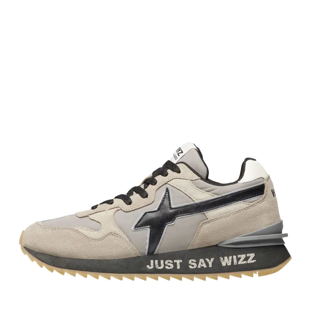 Sneakers Uomo W6YZ Yak-M. in Suede e Tessuto Taupe Black Beige