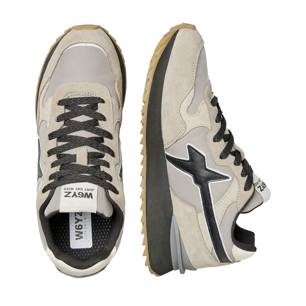 Sneakers Uomo W6YZ Yak-M. in Suede e Tessuto Taupe Black Beige