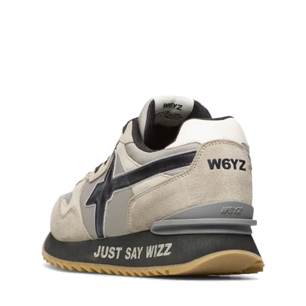 Sneakers Uomo W6YZ Yak-M. in Suede e Tessuto Taupe Black Beige