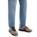 Sneakers Uomo W6YZ Yak-M. in Suede e Tessuto Taupe Black Beige