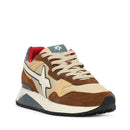 Sneakers Uomo W6YZ Yak-M. in Tessuto Tecnico e Suede colore Chestnut Beige Fire