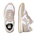 Sneakers Donna W6YZ Yak-W. in Tessuto Tecnico e Suede colore Taupe White Beige