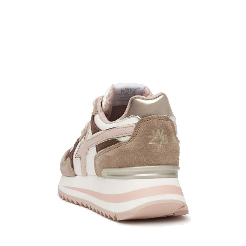 Sneakers Donna W6YZ Yak-W. in Tessuto Tecnico e Suede colore Taupe Bone Cipria