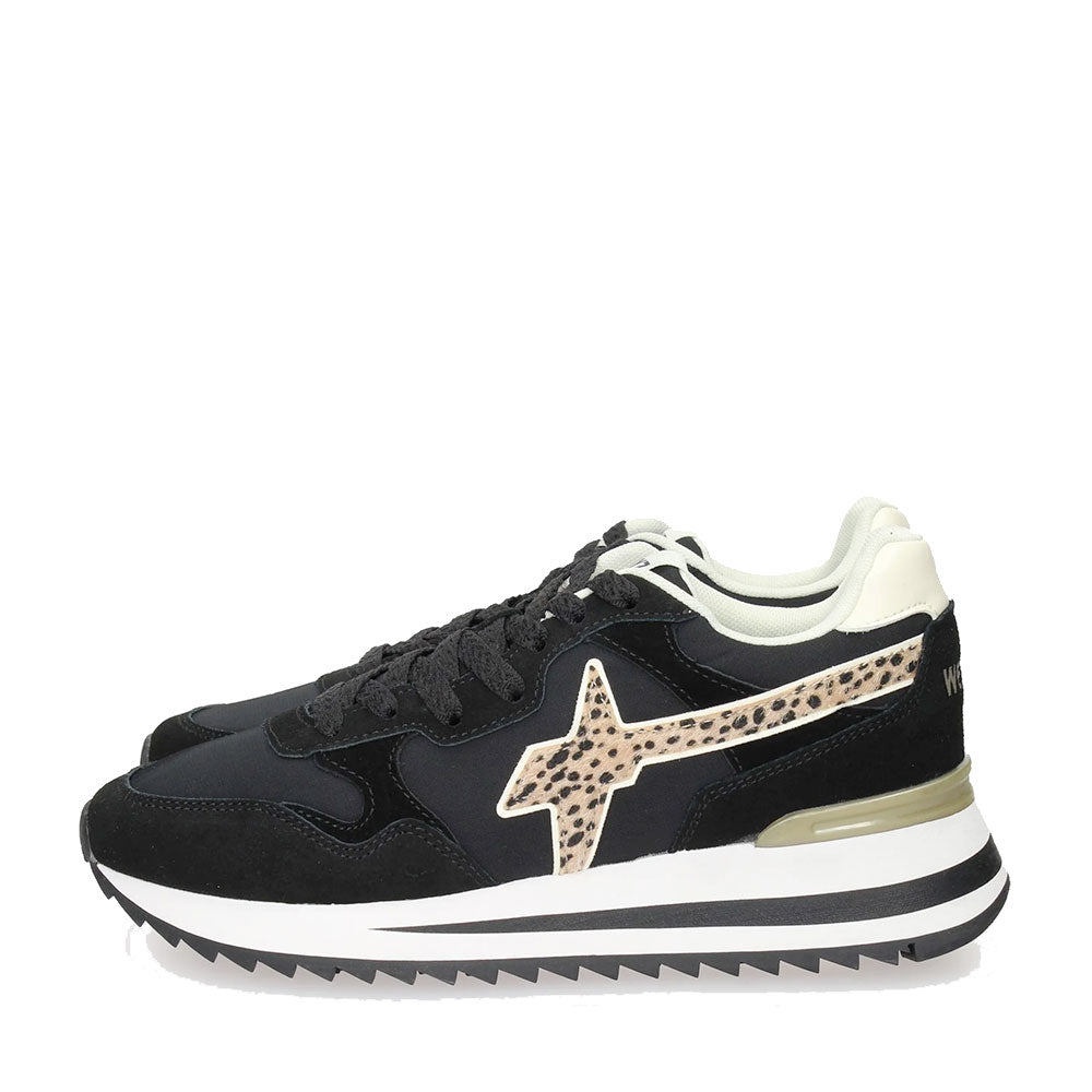 Sneakers Donna W6YZ Yak-W. in Tessuto Tecnico e Suede colore Black Bone