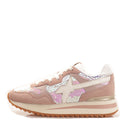 Scarpe Donna W6YZ Sneakers Yak-W. in Suede e Paillettes colore Cipria White e Champagne