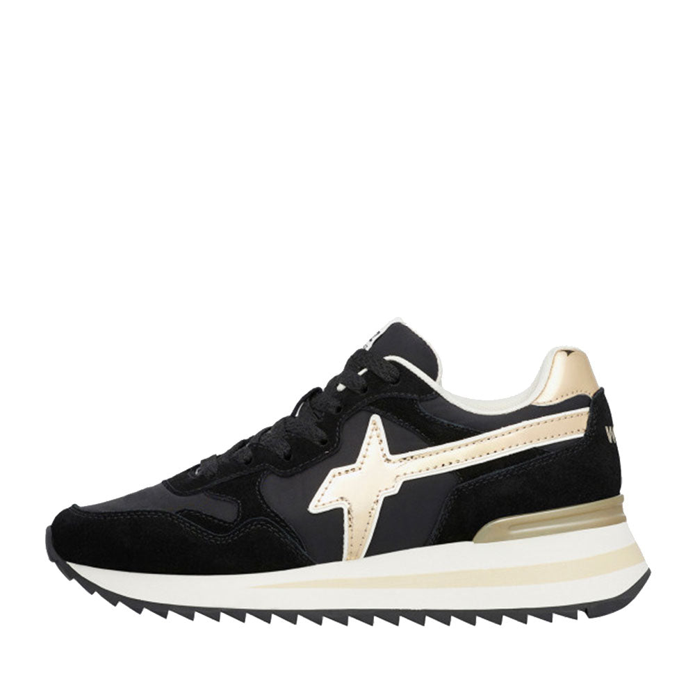 Sneakers Donna W6YZ Yak-W. in Tessuto Tecnico e Suede colore Black Platinum Bone