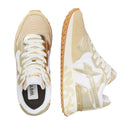 Sneakers Donna W6YZ Jet-W. in Tessuto Tecnico e Suede Taupe e Platino