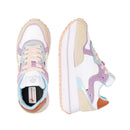 Sneakers Platform Donna W6YZ Deva-W. in Tessuto Tecnico e Suede colore Cream e White