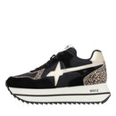 Sneakers Platform Donna W6YZ Deva-W. in Tessuto Tecnico e Suede Black Platinum Brown