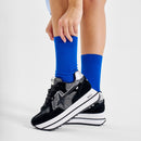 Sneakers Platform Donna W6YZ Deva-W. in Suede e Rete Glitter Black Silver