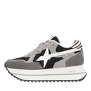 Sneakers Platform Donna W6YZ Deva-W. in Tessuto Tecnico e Suede Anthracite Black Grey