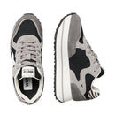 Sneakers Platform Donna W6YZ Deva-W. in Tessuto Tecnico e Suede Anthracite Black Grey