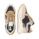 Sneakers Platform Donna W6YZ Deva-W. in Suede e Tessuto Grey Pink Black
