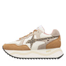 Sneakers Platform Donna W6YZ Deva-W. in Suede e Tessuto Brown Milk