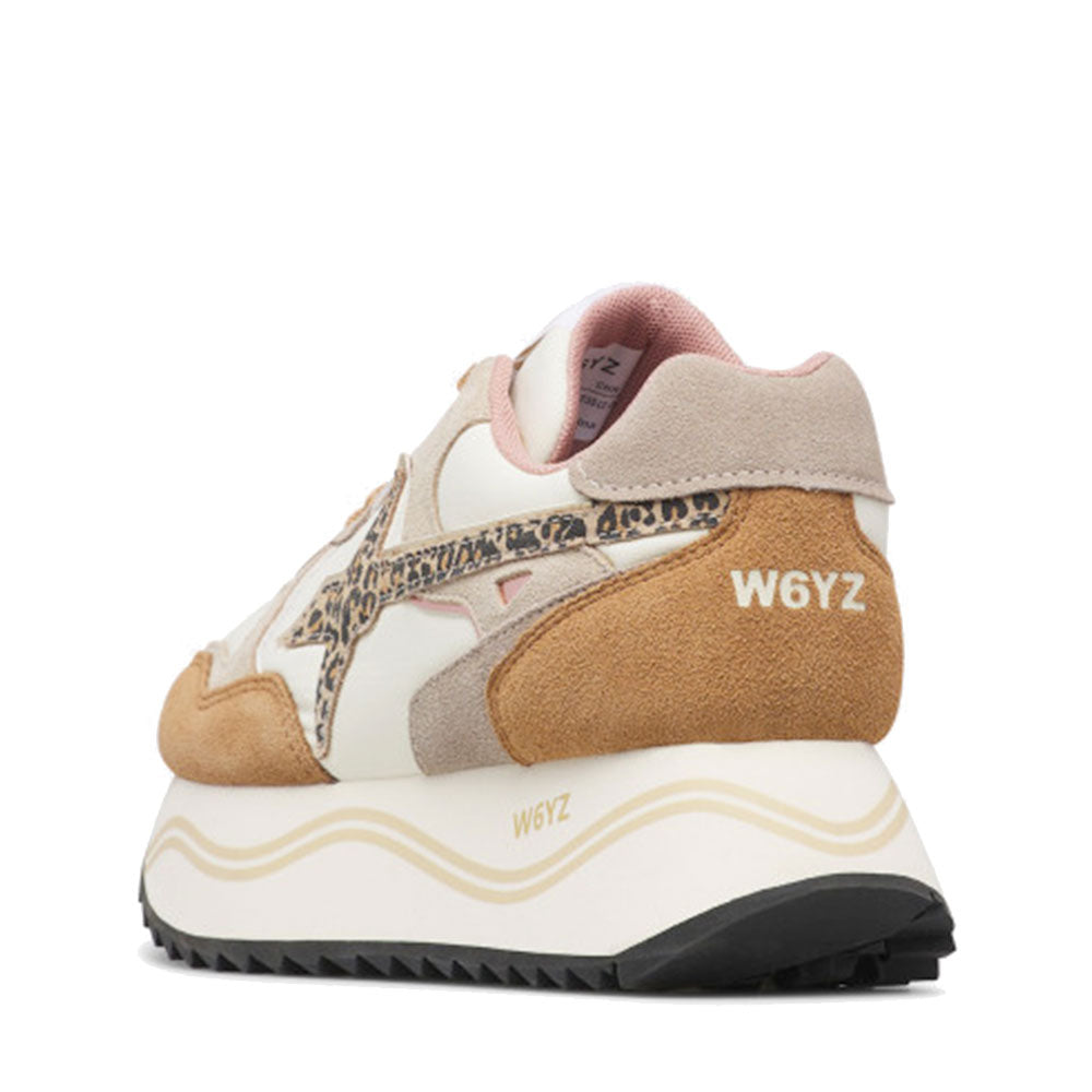 Sneakers Platform Donna W6YZ Deva-W. in Suede e Tessuto Brown Milk