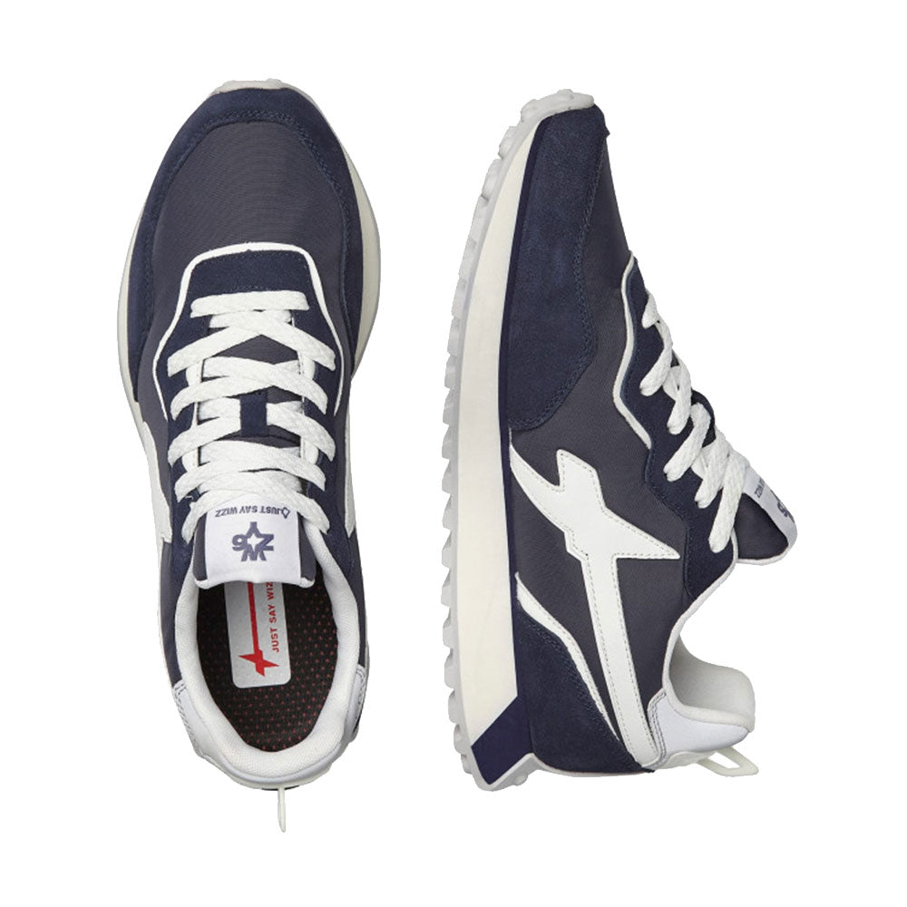 Scarpe Uomo W6YZ Sneakers Jet2-Uni. in Suede e Tessuto Tecnico colore Navy e White