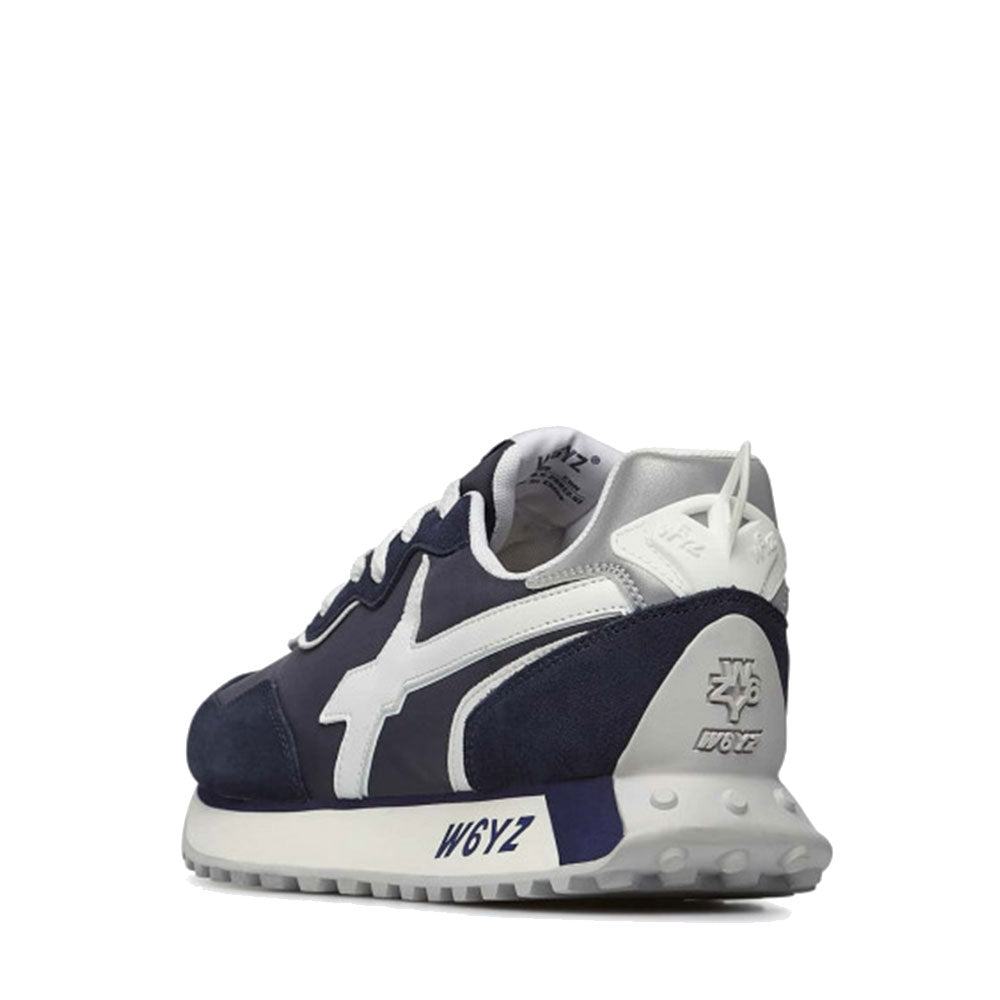 Scarpe Uomo W6YZ Sneakers Jet2-Uni. in Suede e Tessuto Tecnico colore Navy e White