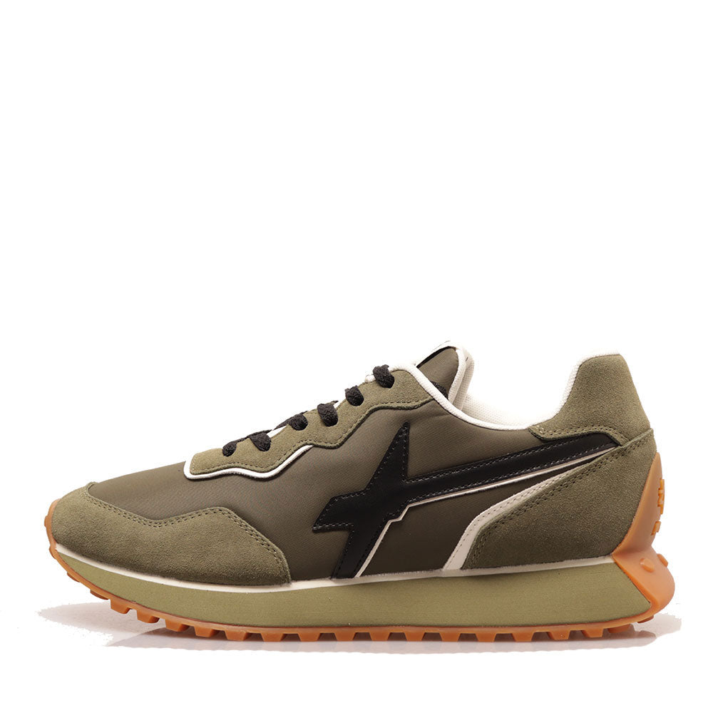 Sneakers Uomo W6YZ Jet 2-M. in Tessuto Tecnico e Suede colore Militare Black