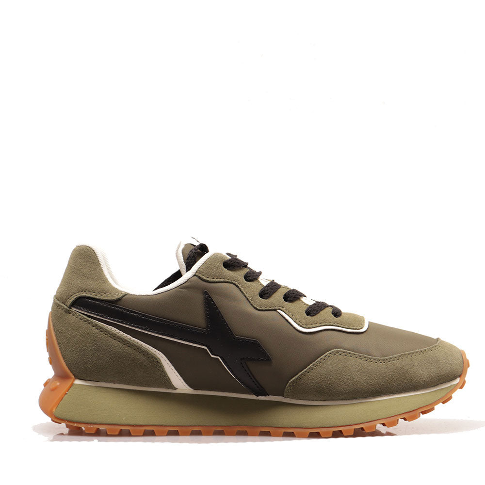 Sneakers Uomo W6YZ Jet 2-M. in Tessuto Tecnico e Suede colore Militare Black
