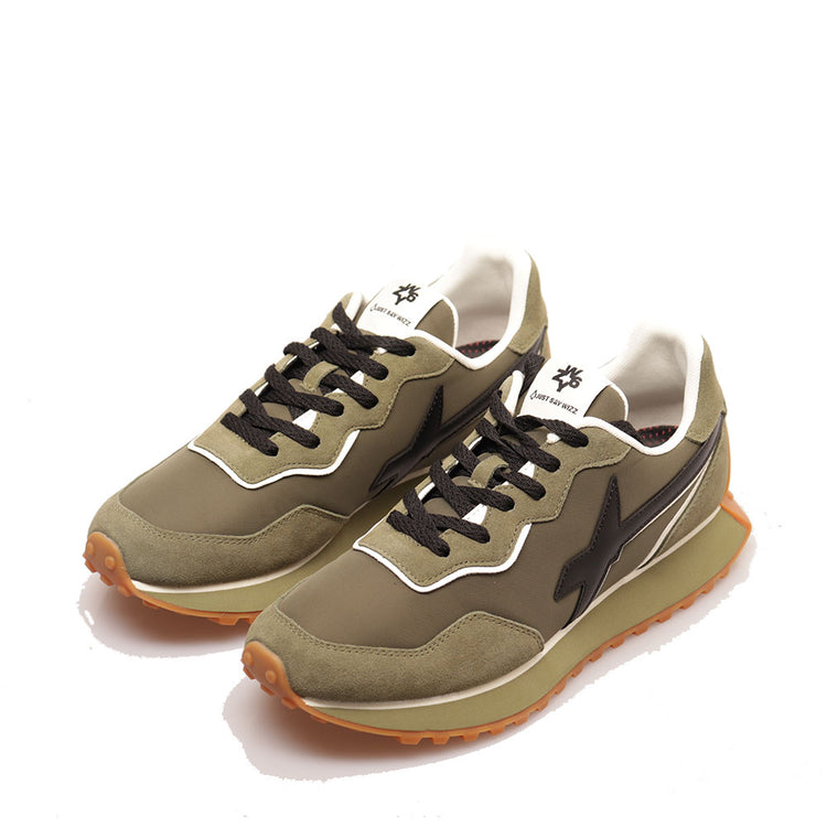 W6yz sneakers uomo Flik in suede e tessuto grigio
