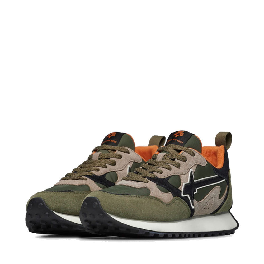 Sneakers Uomo W6YZ Loop-M. in Tessuto Tecnico e Suede colore Militare Black e Taupe