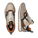 Sneakers Uomo W6YZ Loop-M. in Tessuto Tecnico e Suede colore Taupe Beige Black