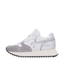 Damen Sneaker W6YZ Jet-W. aus technischem Stoff und Wildleder in Grau, Weiß und Silber