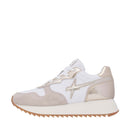 Sneakers Donna W6YZ Jet-W. in Tessuto Tecnico e Suede Beige White e Platinum