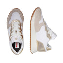 Sneakers Donna W6YZ Jet-W. in Tessuto Tecnico e Suede Beige White e Platinum