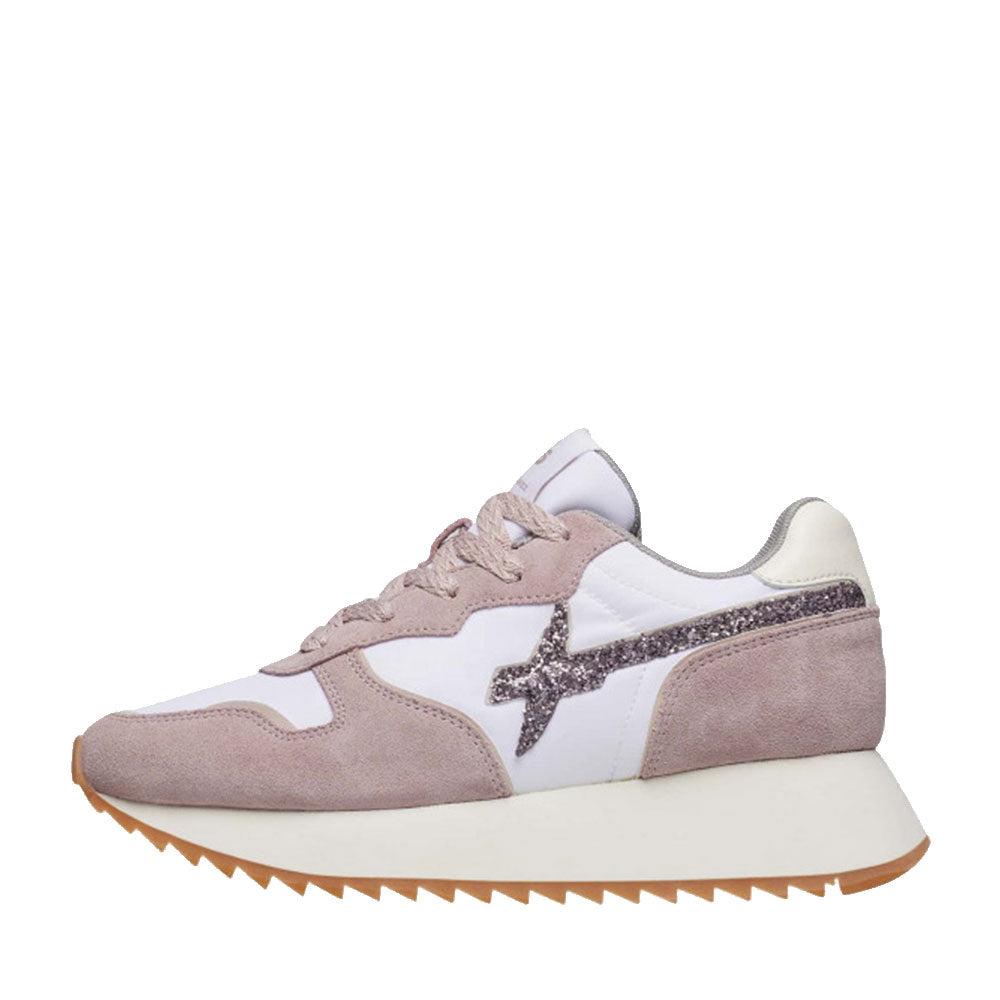 W6yz Sneakers In Suede - Basse In Pelle Scamosciata Con Lacci A Tono E Suola Leggera