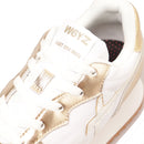 Sneakers Donna W6YZ Jet-W. in Tessuto Tecnico e Inserti Metallizzati Platinum White
