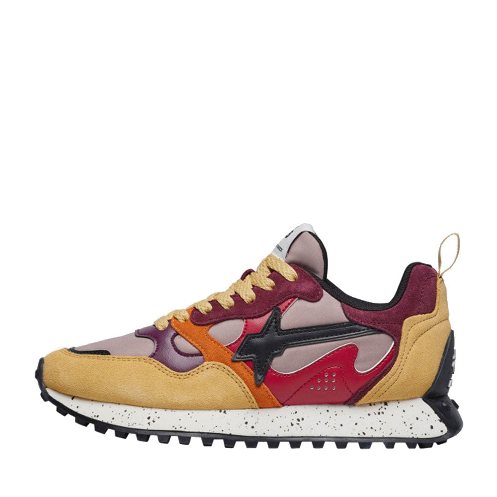 Sneakers Donna W6YZ Loop-W. in Tessuto Tecnico Suede e Pelle colore Fire Cipria Burgundy