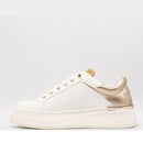 Alviero Martini 1A Classe Plateau-Sneaker in Weiß mit Platin-Einsatz 2135