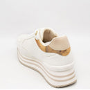 Sneakers Running 1A Classe Alviero Martini in Bianche con Inserto Geo Beige 2155