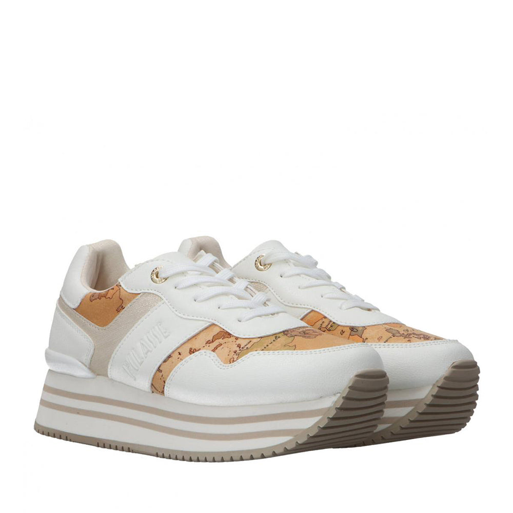 Sneakers Running 1A Classe Alviero Martini Bianche con Inserti Geo Classic 2157