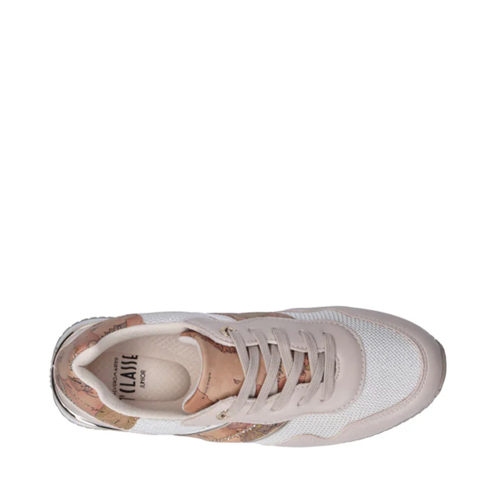 Sneakers Running 1A Classe Alviero Martini in Mesh Sabbia e Inserti Geo Beige 2159