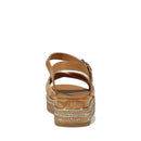 Sandali Platform 1A Classe Alviero Martini stampa Geo Beige con Inserti color Cuoio 2183