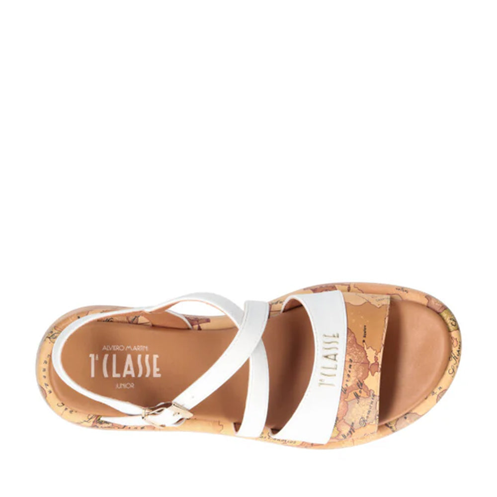 Alviero Martini 1A Classe Weiße Sandalen mit Geo Classic-Einsätzen 2190