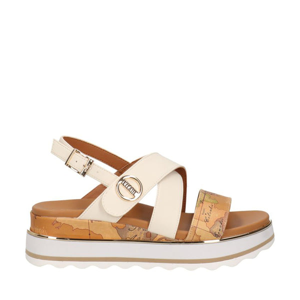 Sandalias Con Plataforma Mujer Tipo Piel Blanco Casuales Blanco 23
