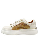 Sneakers Platform 1A Classe Alviero Martini Bianco Sporco con Inserti Geo Beige 2261