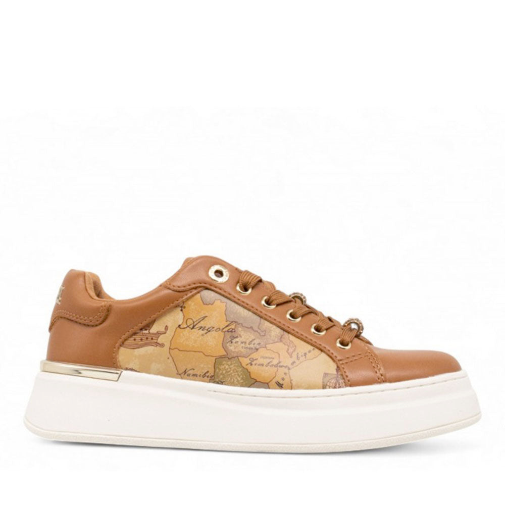 Sneakers Platform 1A Classe Alviero Martini color Cuoio con Inserti Geo Beige 2261