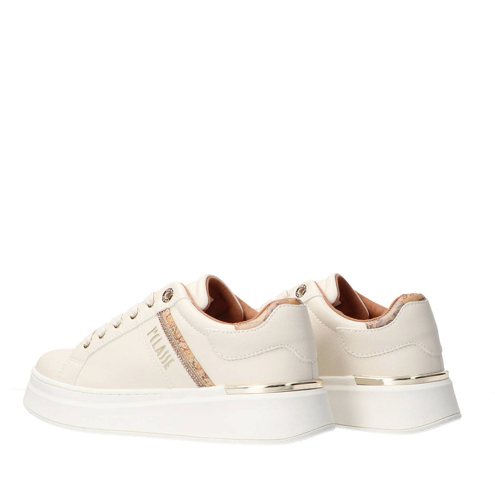 Sneakers Platform 1A Classe Alviero Martini Bianco Sporco con Strass 2266