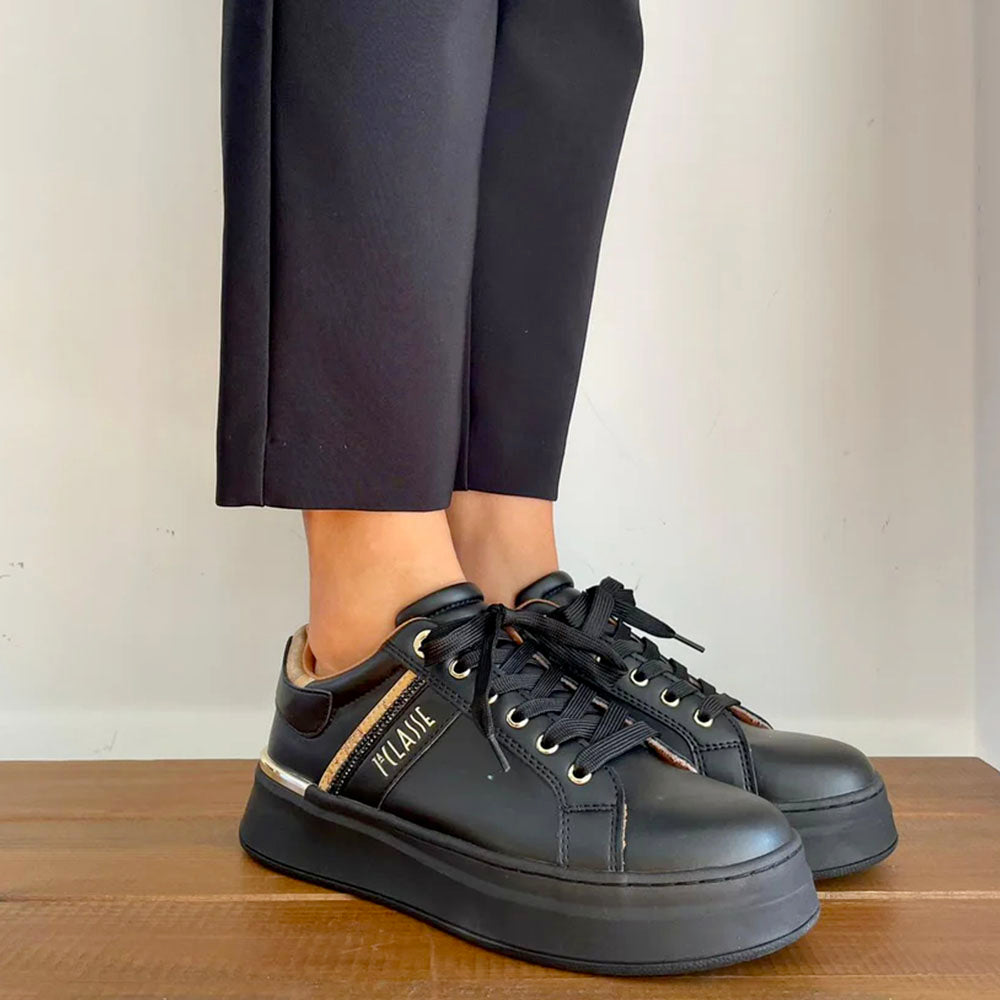 Sneakers Platform 1A Classe Alviero Martini Nero con Strass 2266