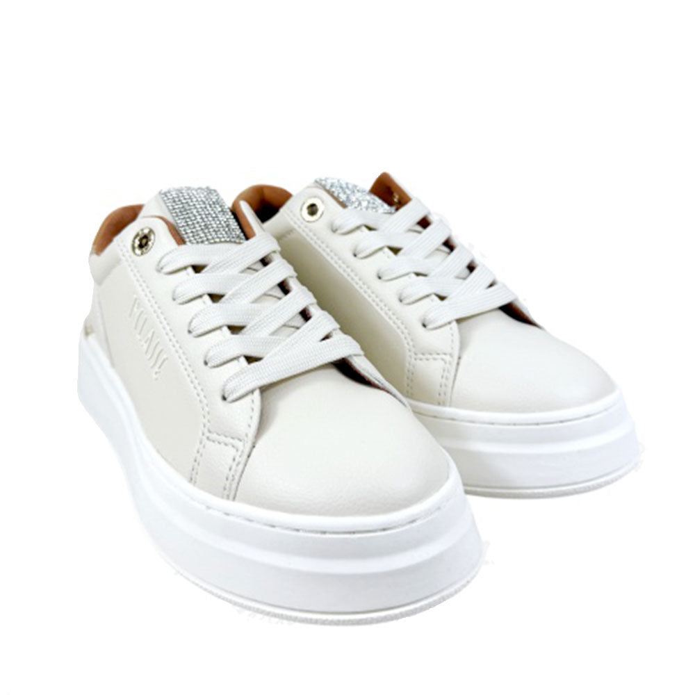 Sneakers Platform 1A Classe Alviero Martini Bianco Sporco con Dettaglio Geo Beige 2267